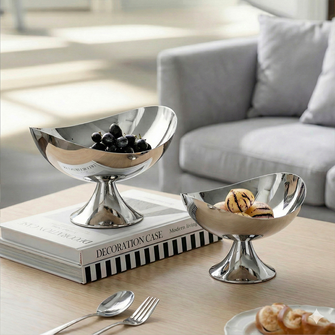 Food Platter Snacks - Taca srebrna vintage z wytłaczanym wzorem,