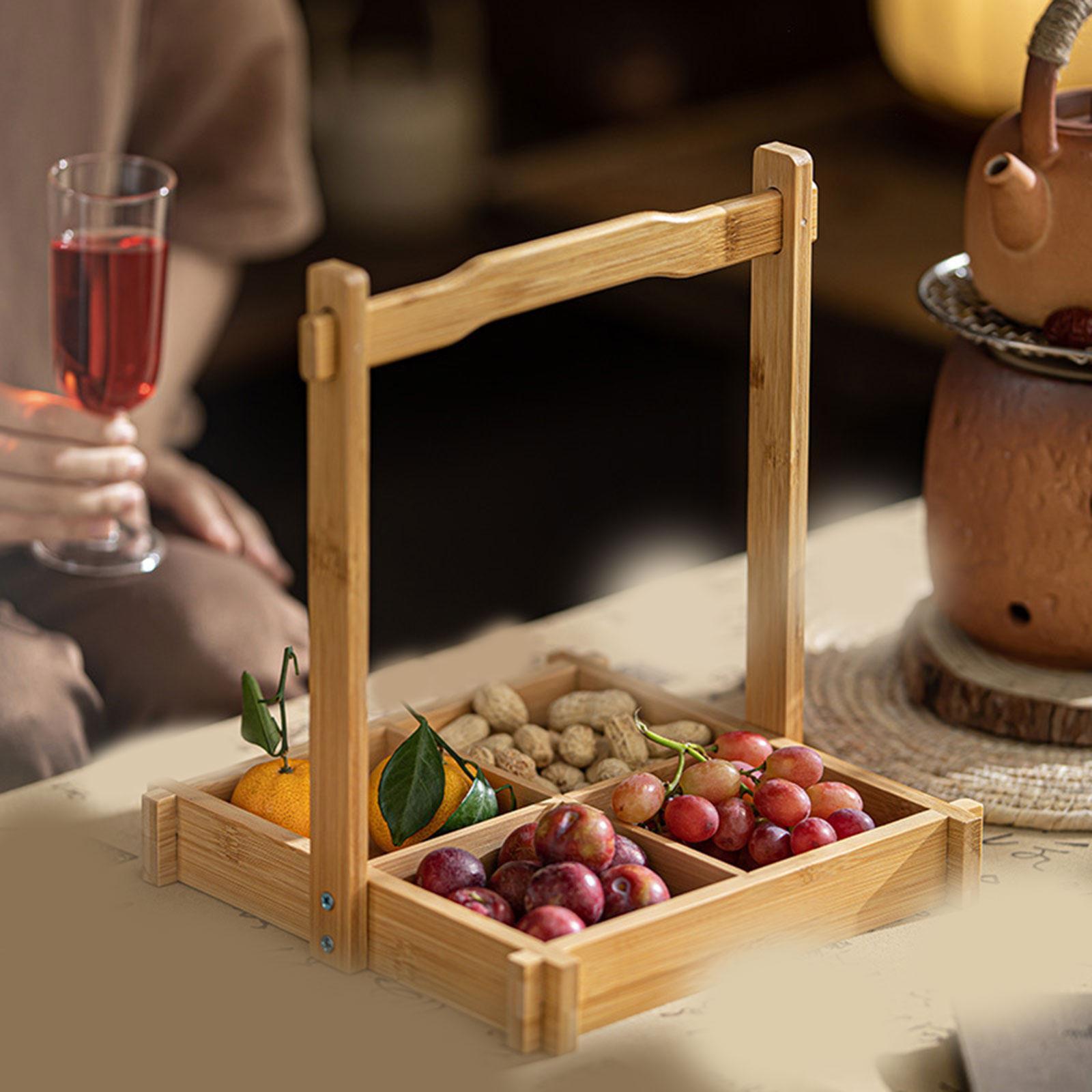 Food Platter Snacks - Taca z orzechami bambusowymi Taca segmentowa