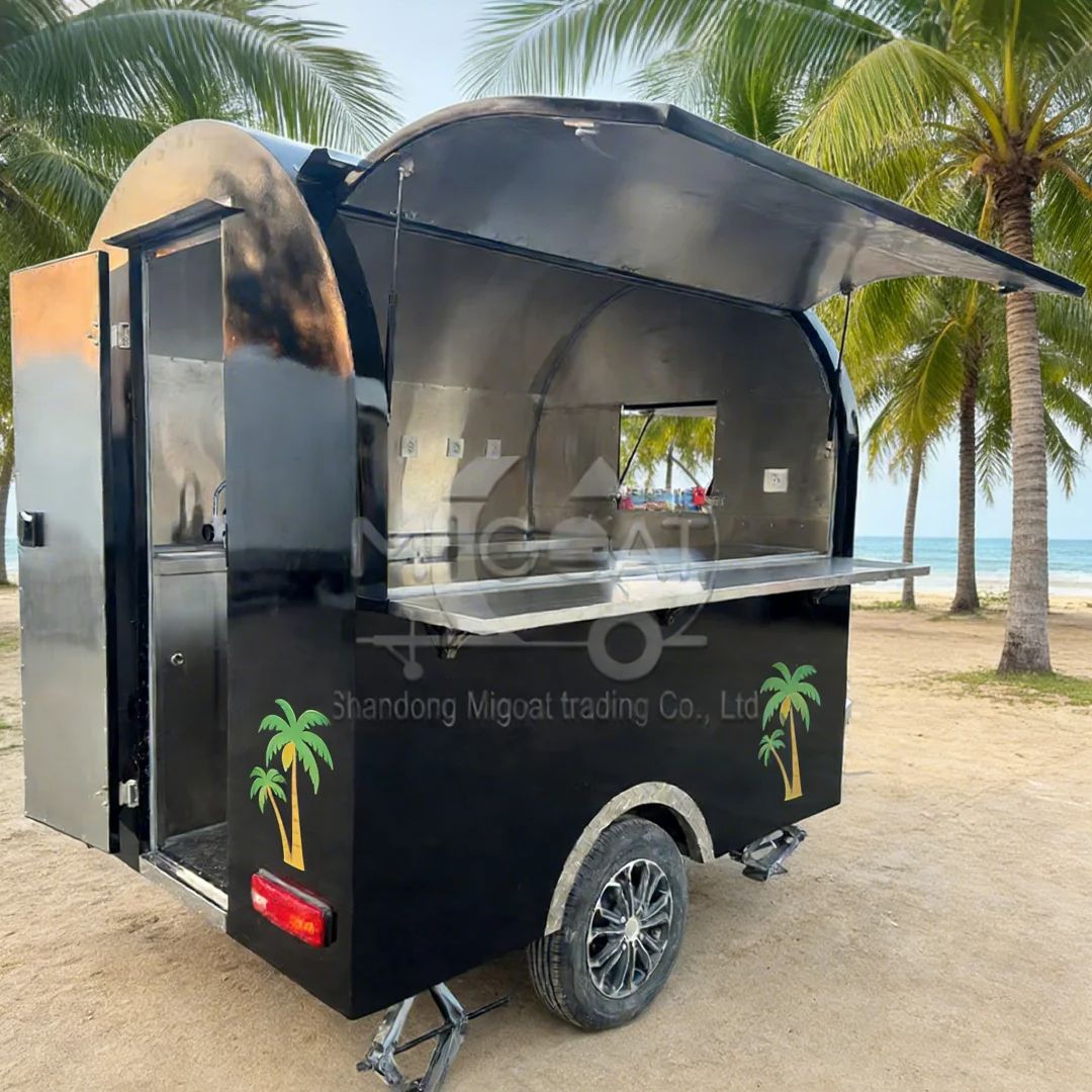 Czarny okrągły mobilny wózek g – Food Snacks That Are Black recenzja i cena