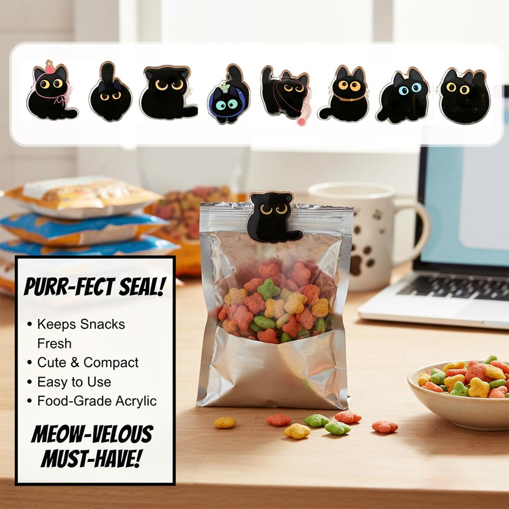 Urocze czarne akrylowe klipsy  – Food Snacks That Are Black recenzja i cena