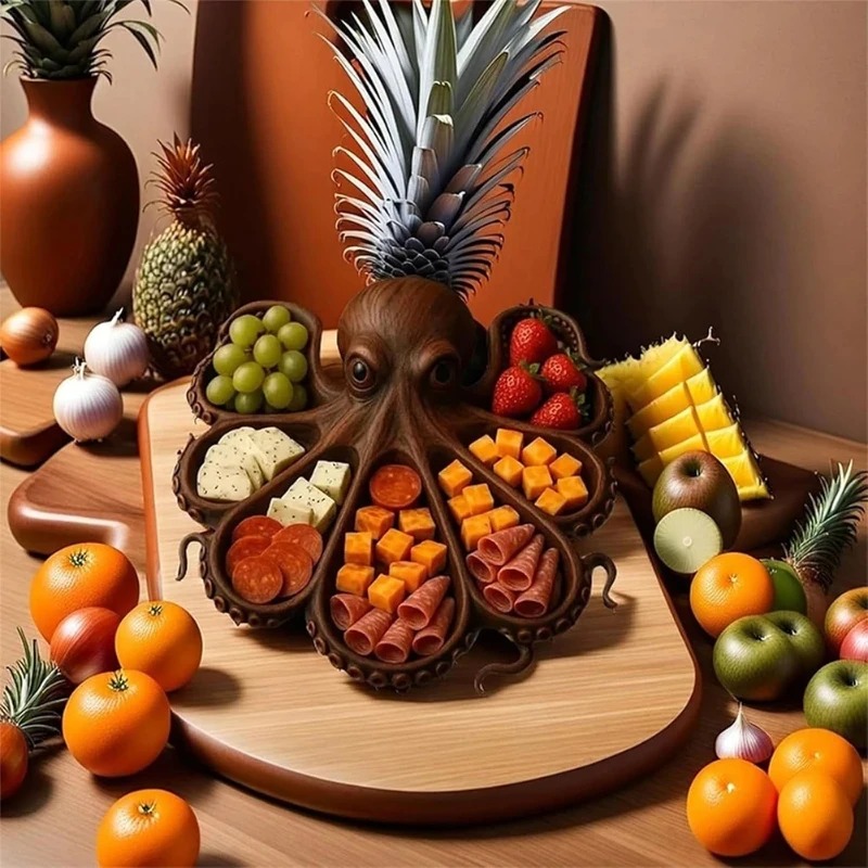 Drewniana taca w kształcie ośm – Food Platter Snacks recenzja i cena