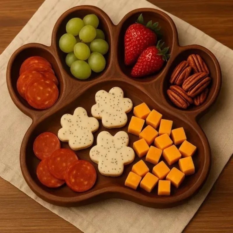 Drewniana taca w kształcie ośm – Food Platter Snacks recenzja i cena