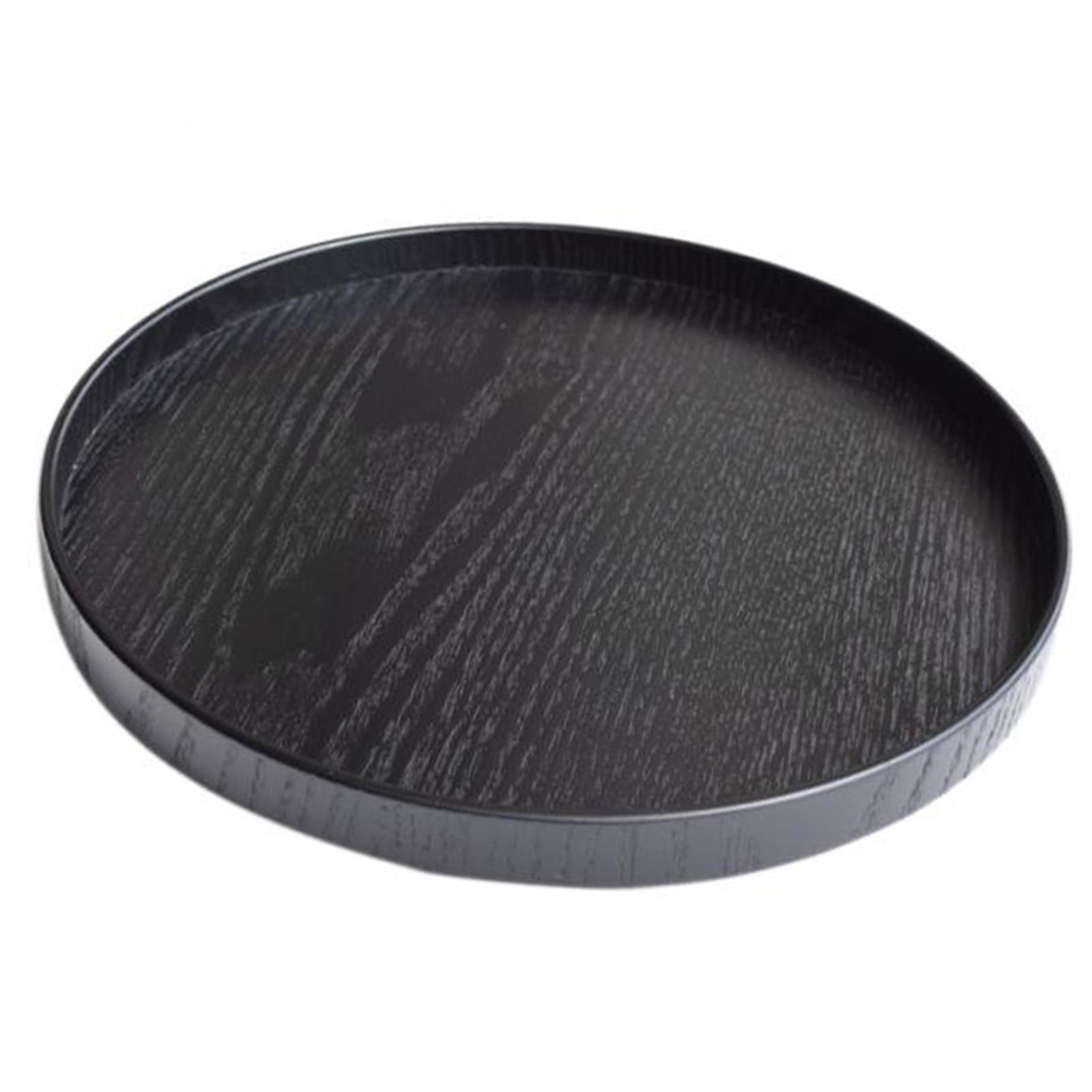 Okrągła drewniana taca do serw – Food Snacks That Are Black recenzja i cena
