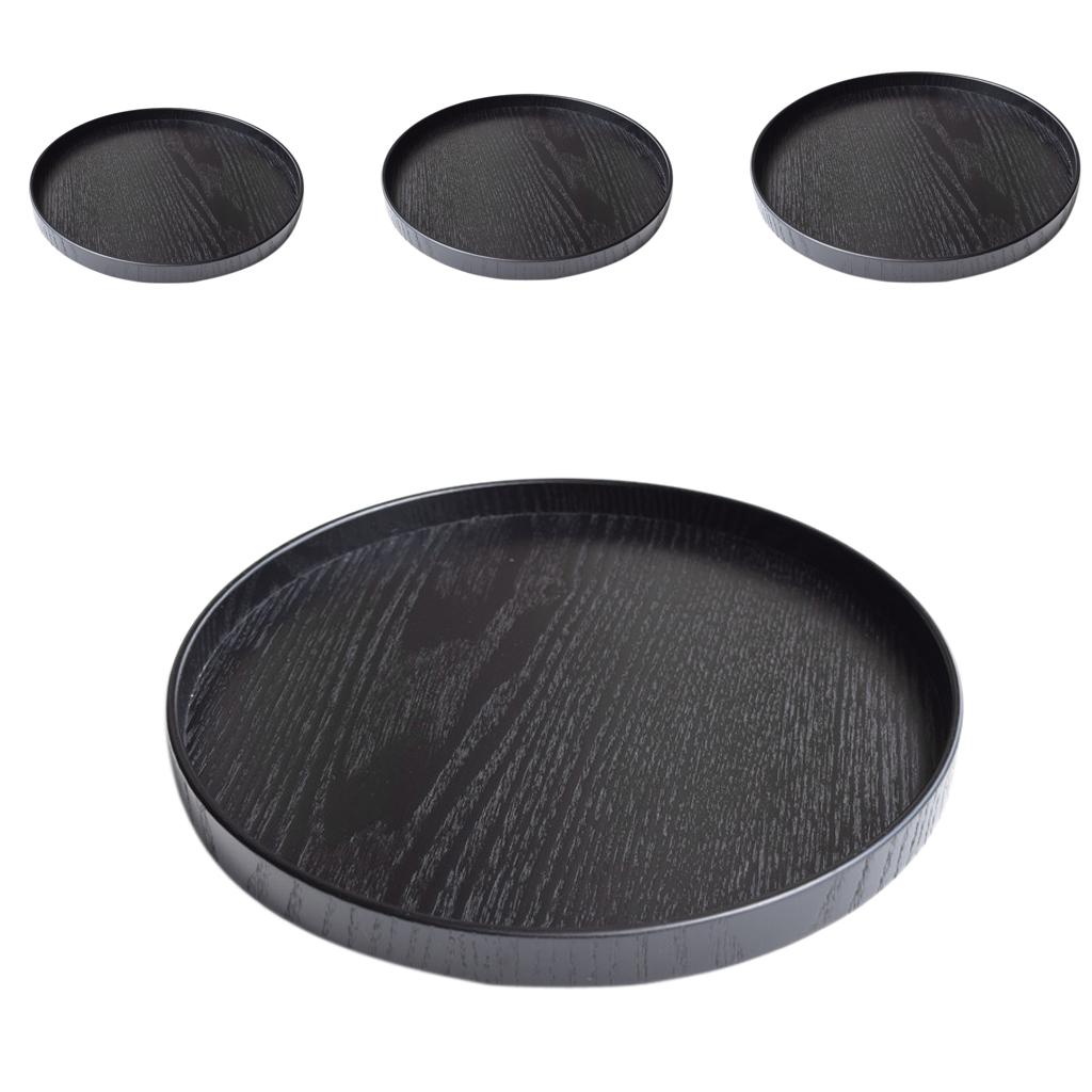 Okrągła drewniana taca do serw – Food Snacks That Are Black recenzja i cena