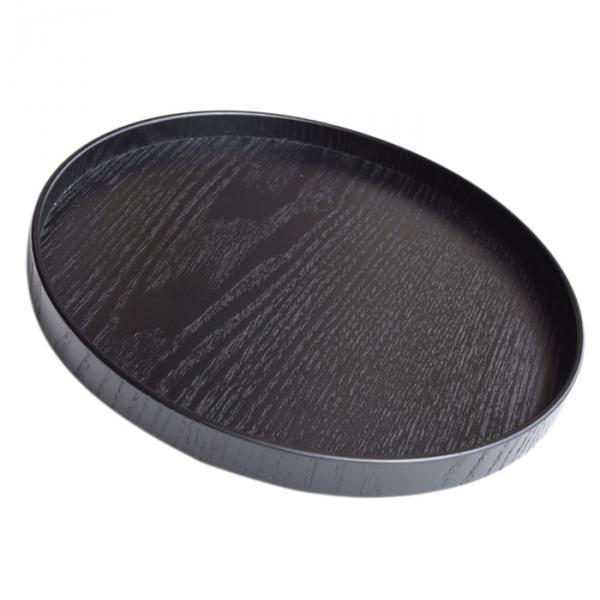 Okrągła drewniana taca do serw – Food Snacks That Are Black recenzja i cena